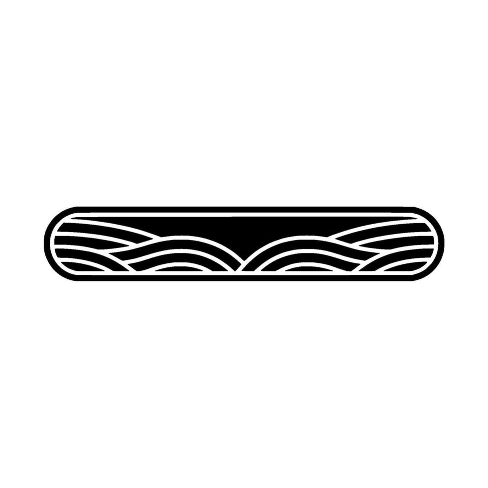 Minimalist Waveform Emblem, Modern Abstract vector