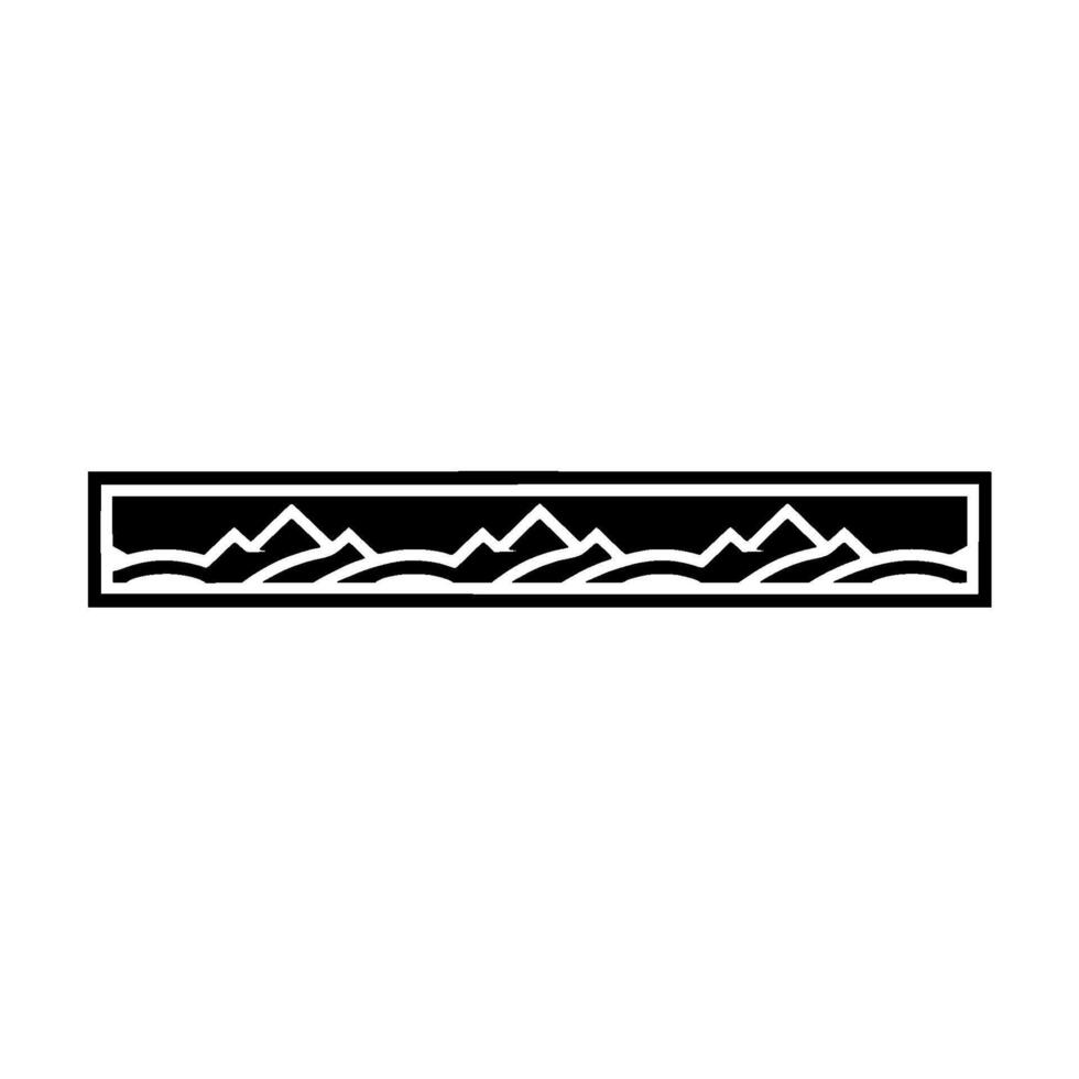 Minimalist Mountainscape Border, Geometric Horizon vector
