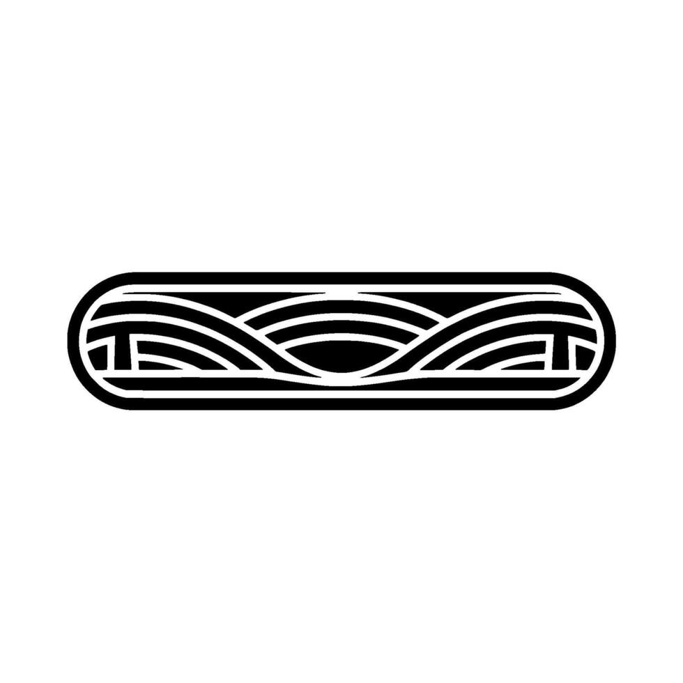 Abstract Wave Emblem, Minimalist , Oceanic Symbol vector
