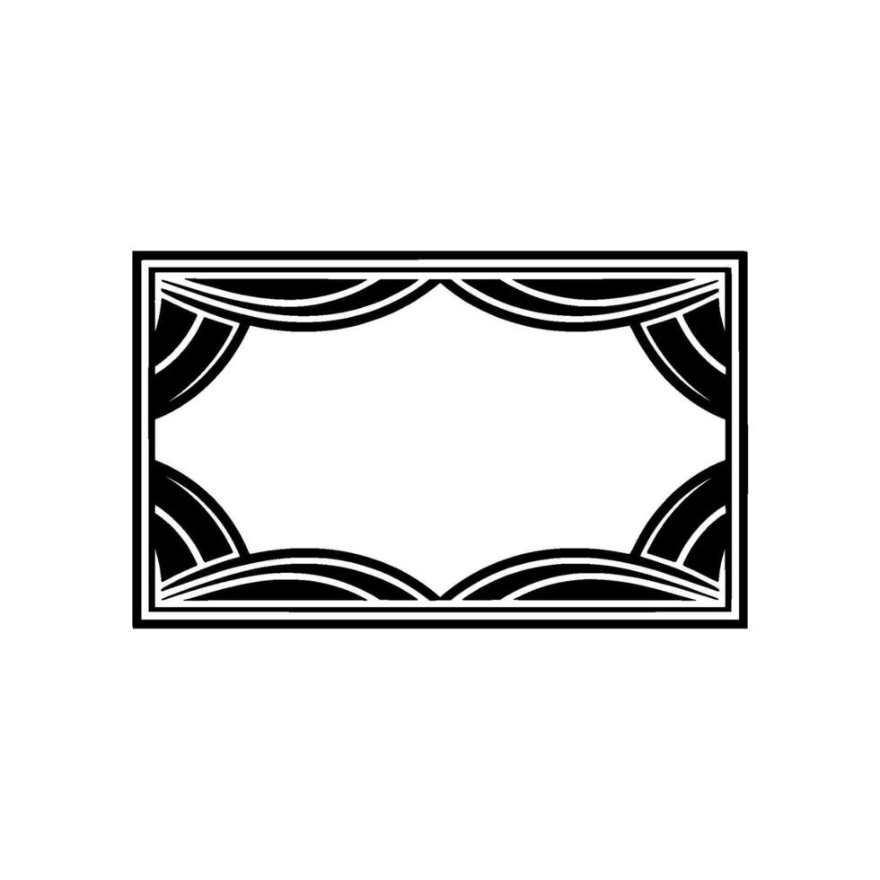 Art Deco Frame, Elegant , Minimalist Composition vector