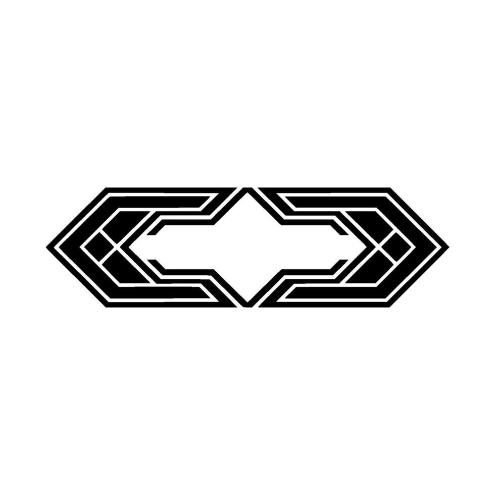 Geometric Arrowhead, Deco Style, Directional vector
