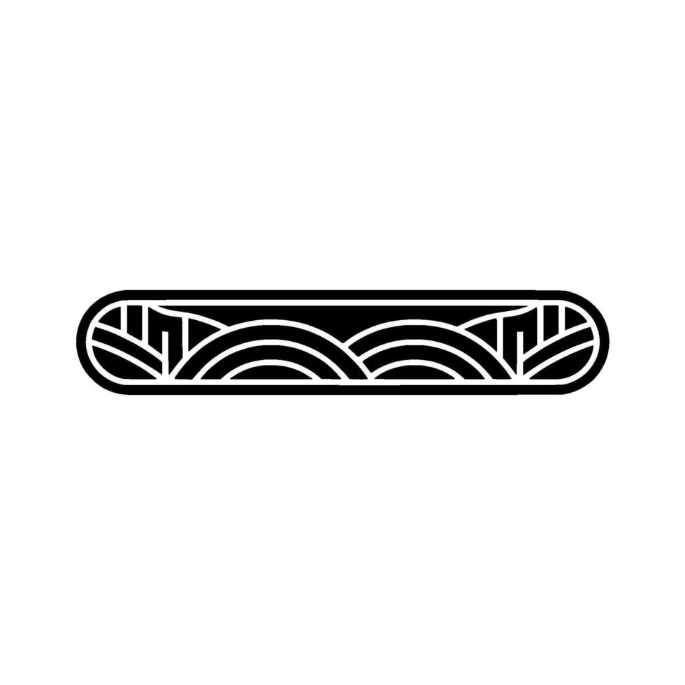 Geometric Wave Border, Minimalist , Tranquil Silhouette vector