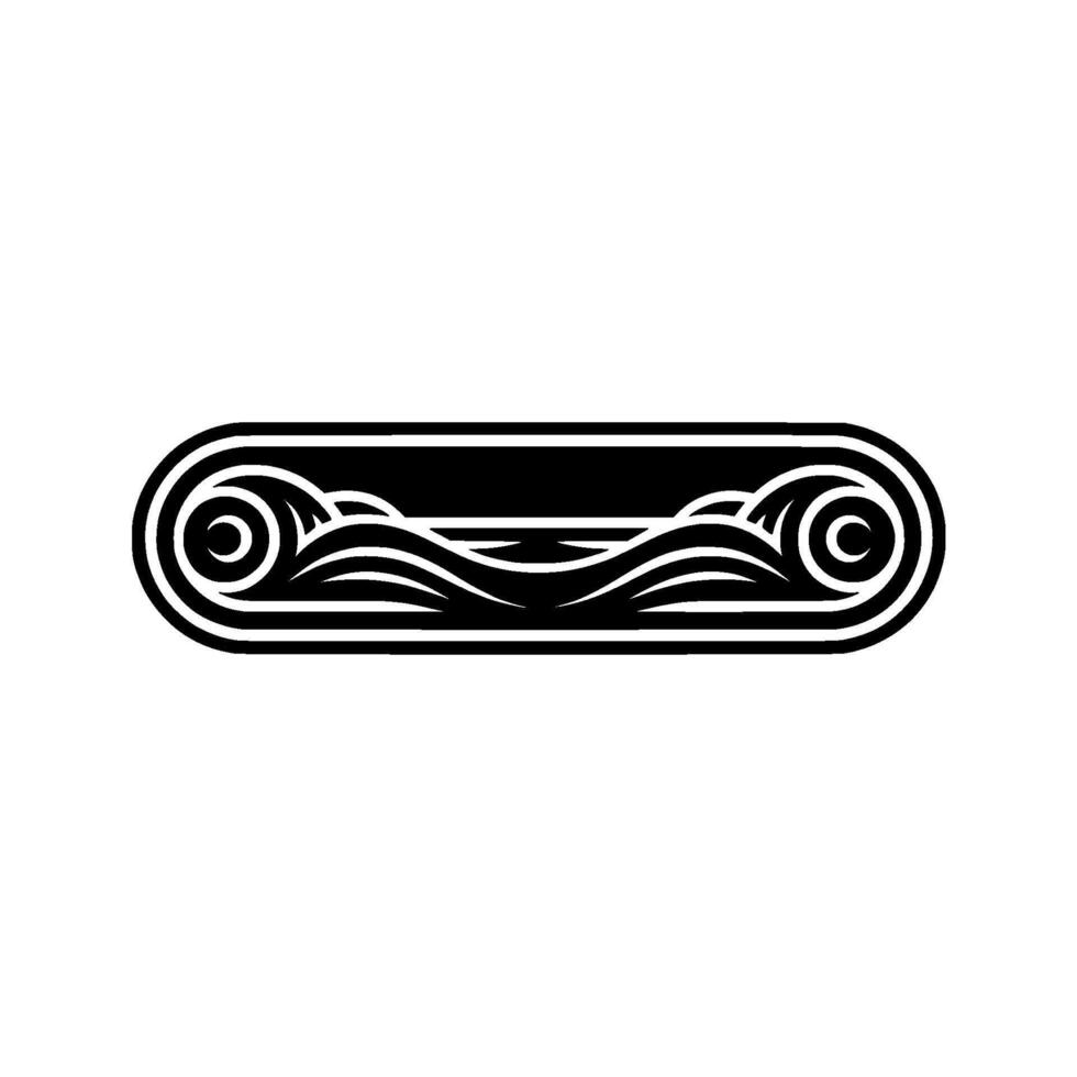 Oceanic Column Emblem - Vintage Nautical vector