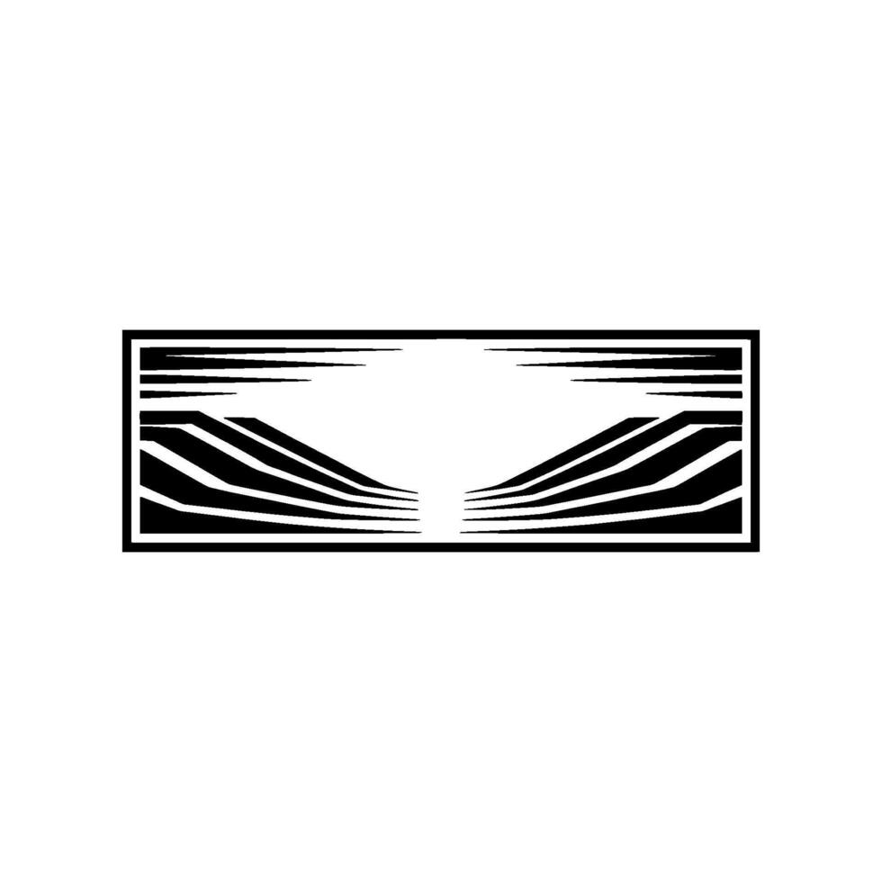 Abstract Mountain Silhouette, Geometric Minimalism, Serene Depth vector