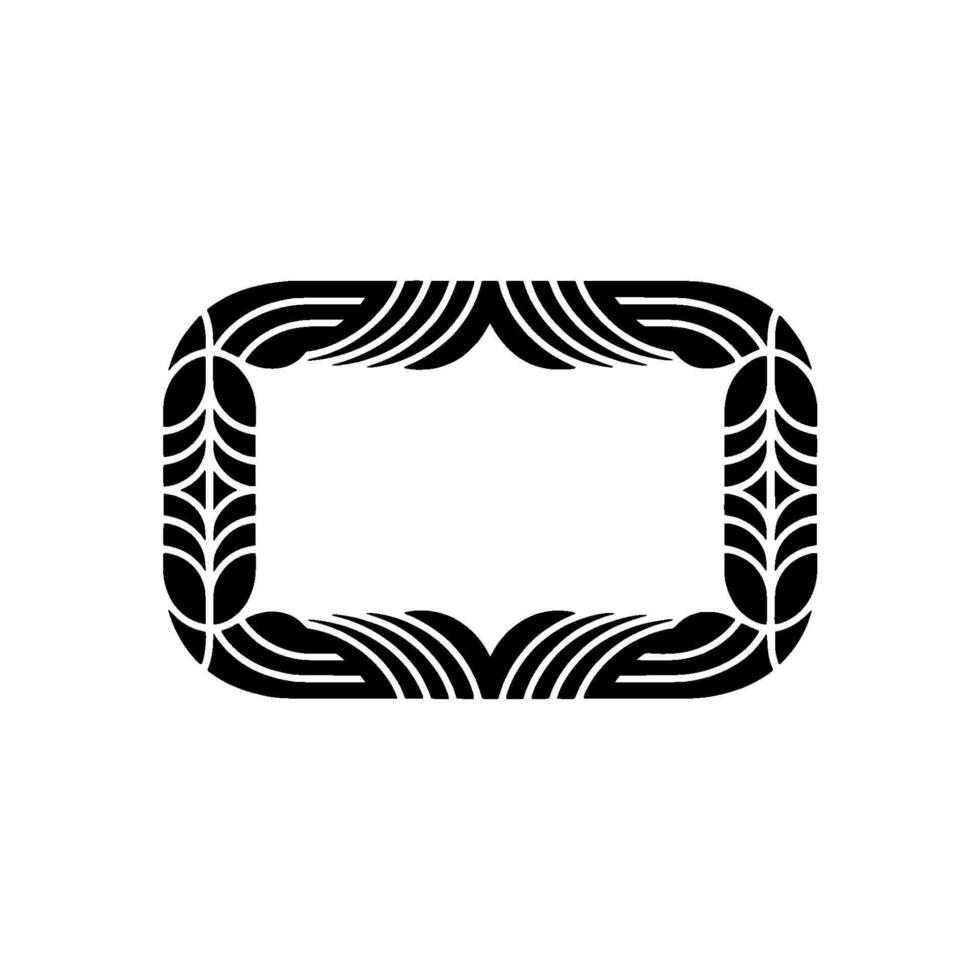 Art Deco Frame, Stylized Ornament, Geometric vector
