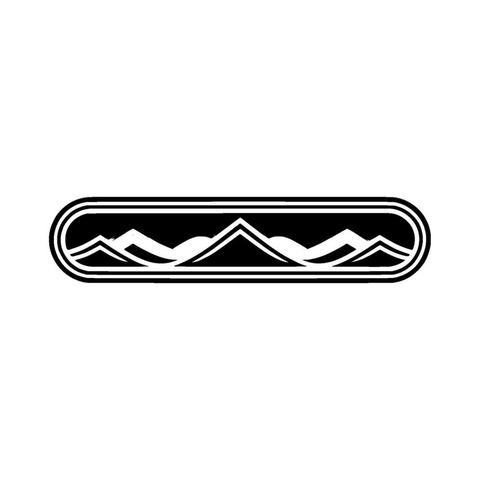 Minimalist Mountainscape Emblem, Vintage Adventure, Mountain vector