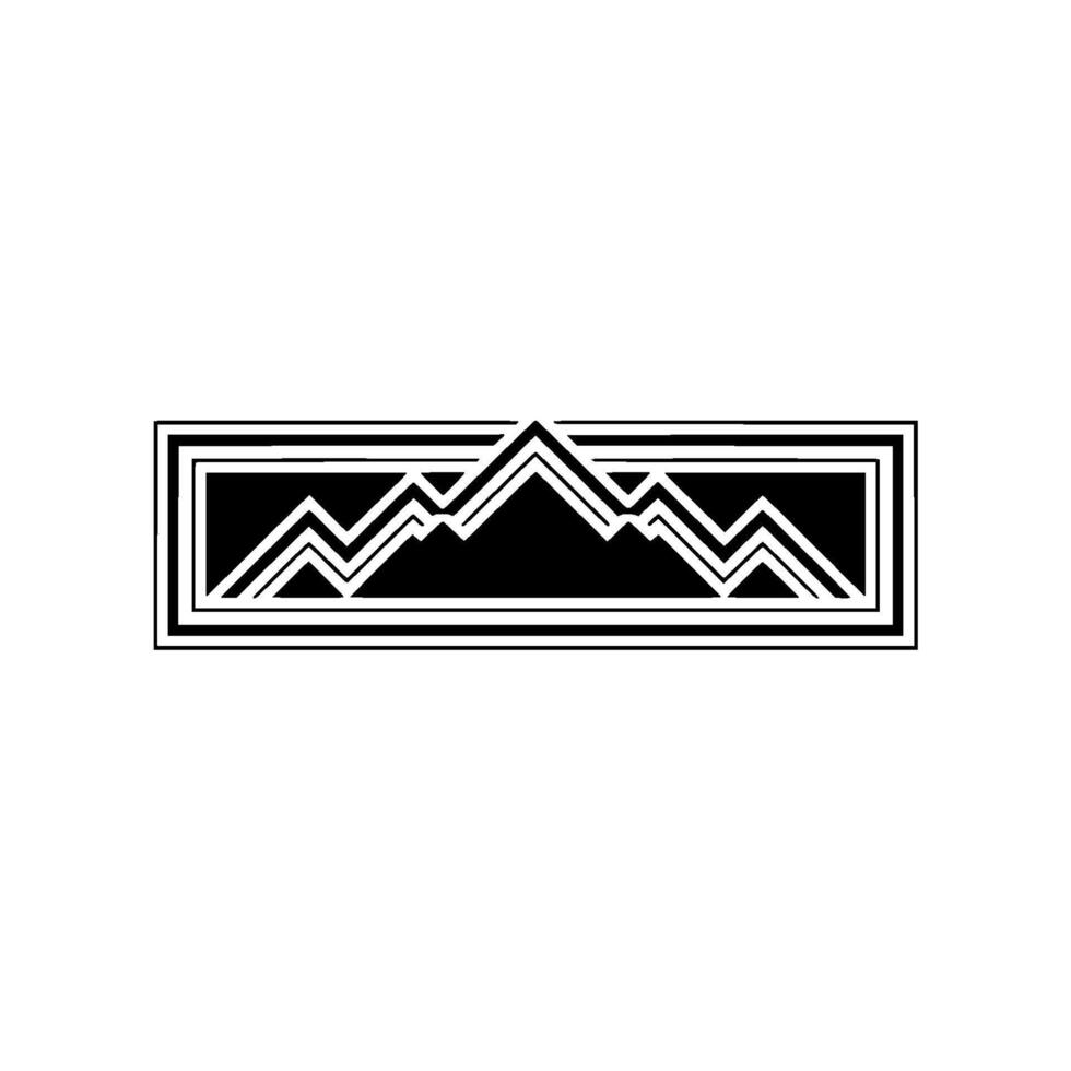 Geometric Mountainscape, Minimalist Emblem, Mountain vector