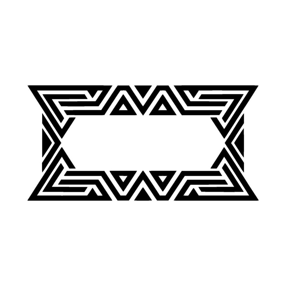 Geometric Deco Frame, Black White, Minimalist, Art deco vector