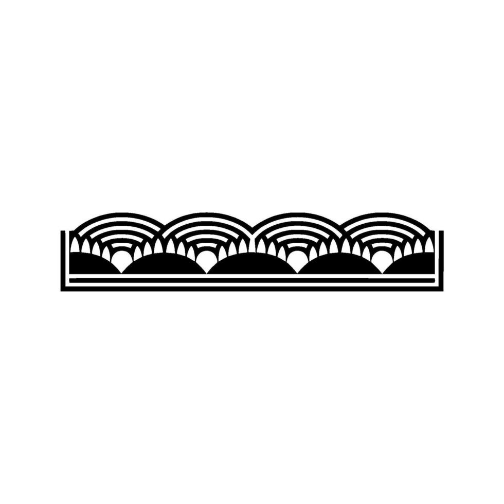 Geometric Wave Horizon, Minimalist Landscape vector