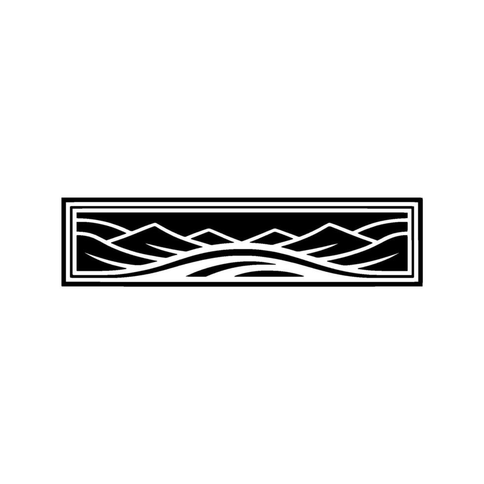 Geometric Mountainscape Emblem, Vintage Style, Mountains vector