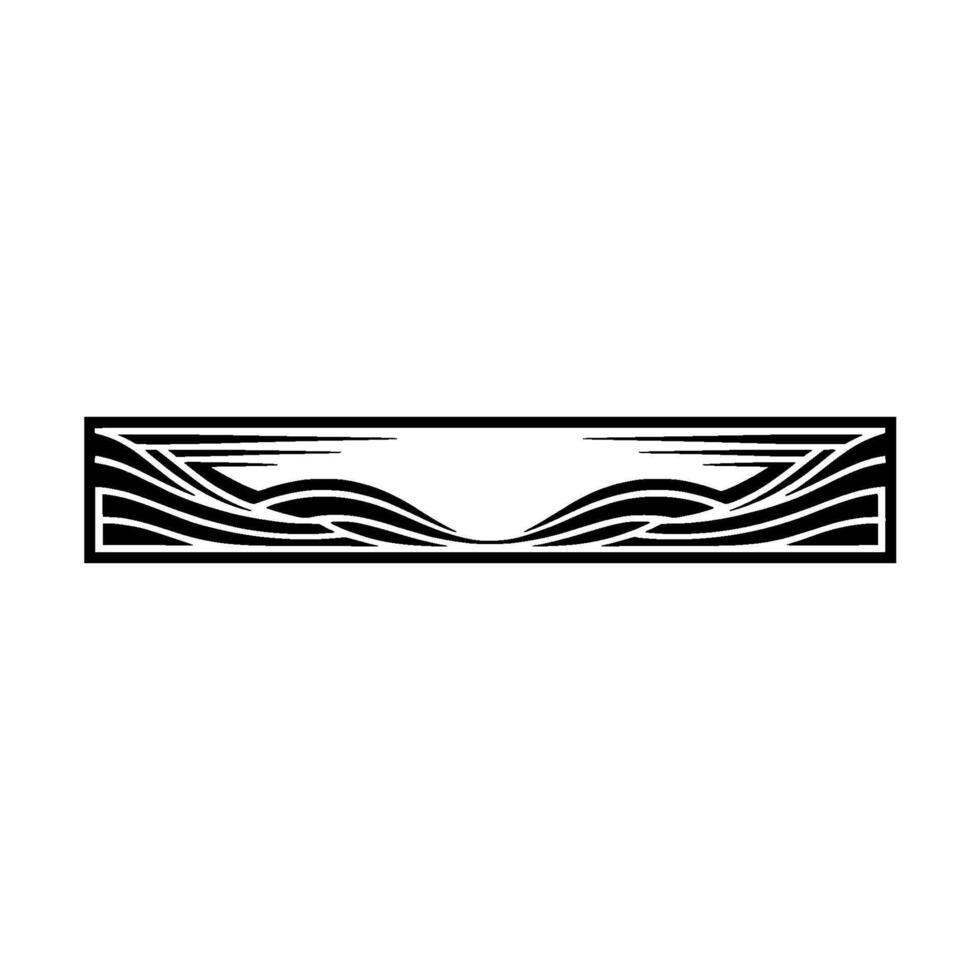 Abstract Wave Horizon, Geometric Minimalism, Serene Landscape vector