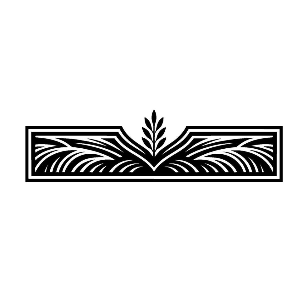 Geometric Harvest Border, Vintage Style vector
