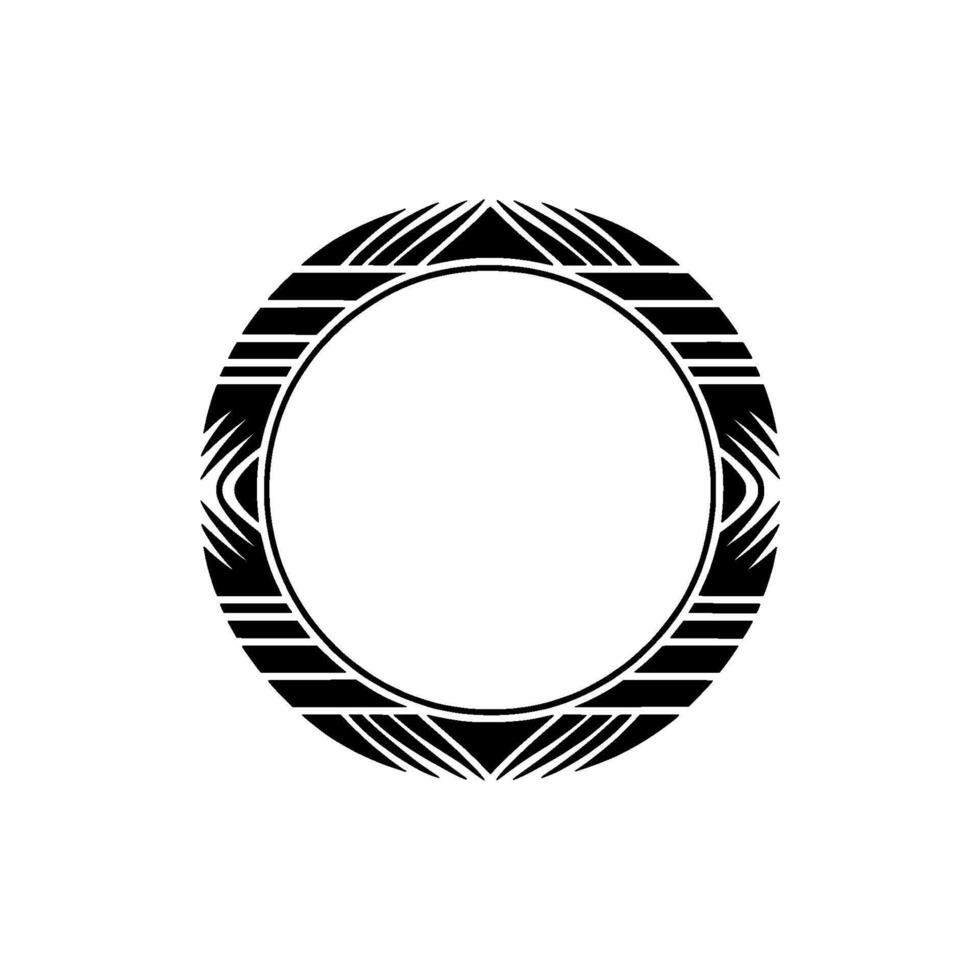 Geometric Tribal Circle, Minimalist - Template vector