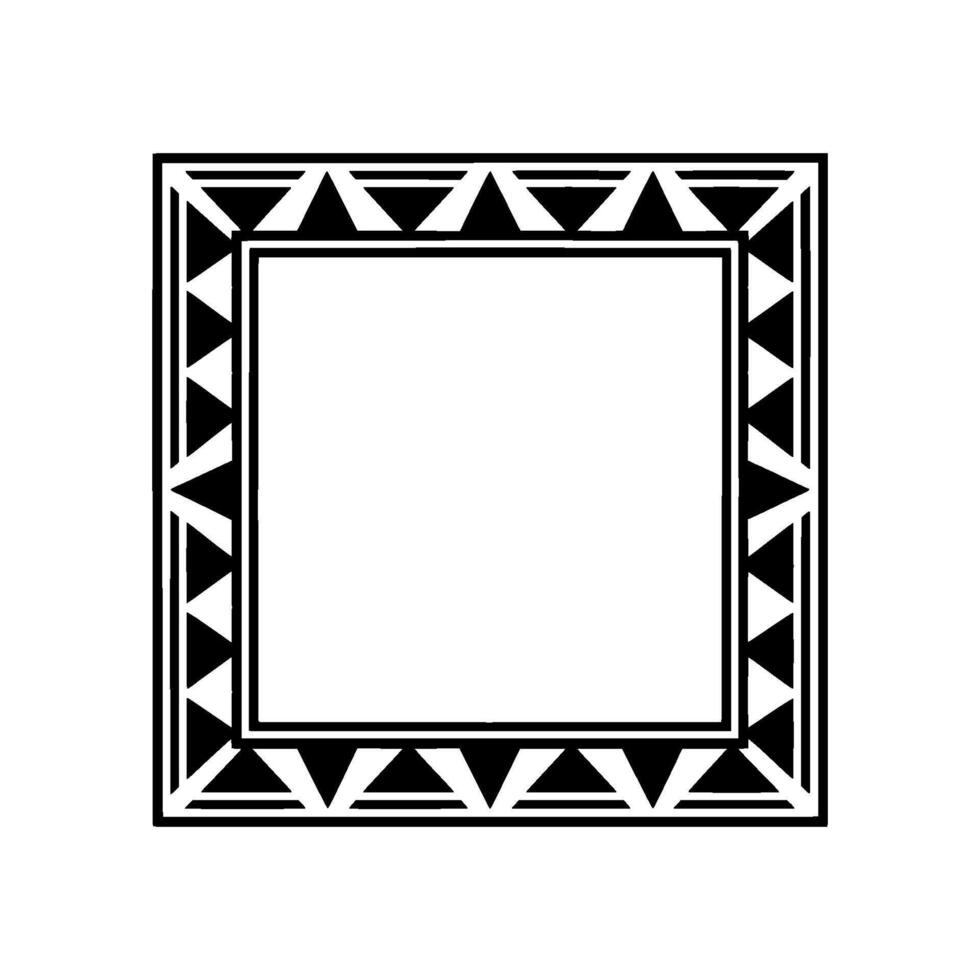 Geometric Deco Frame, Minimalist , Blank Canvas, Square vector