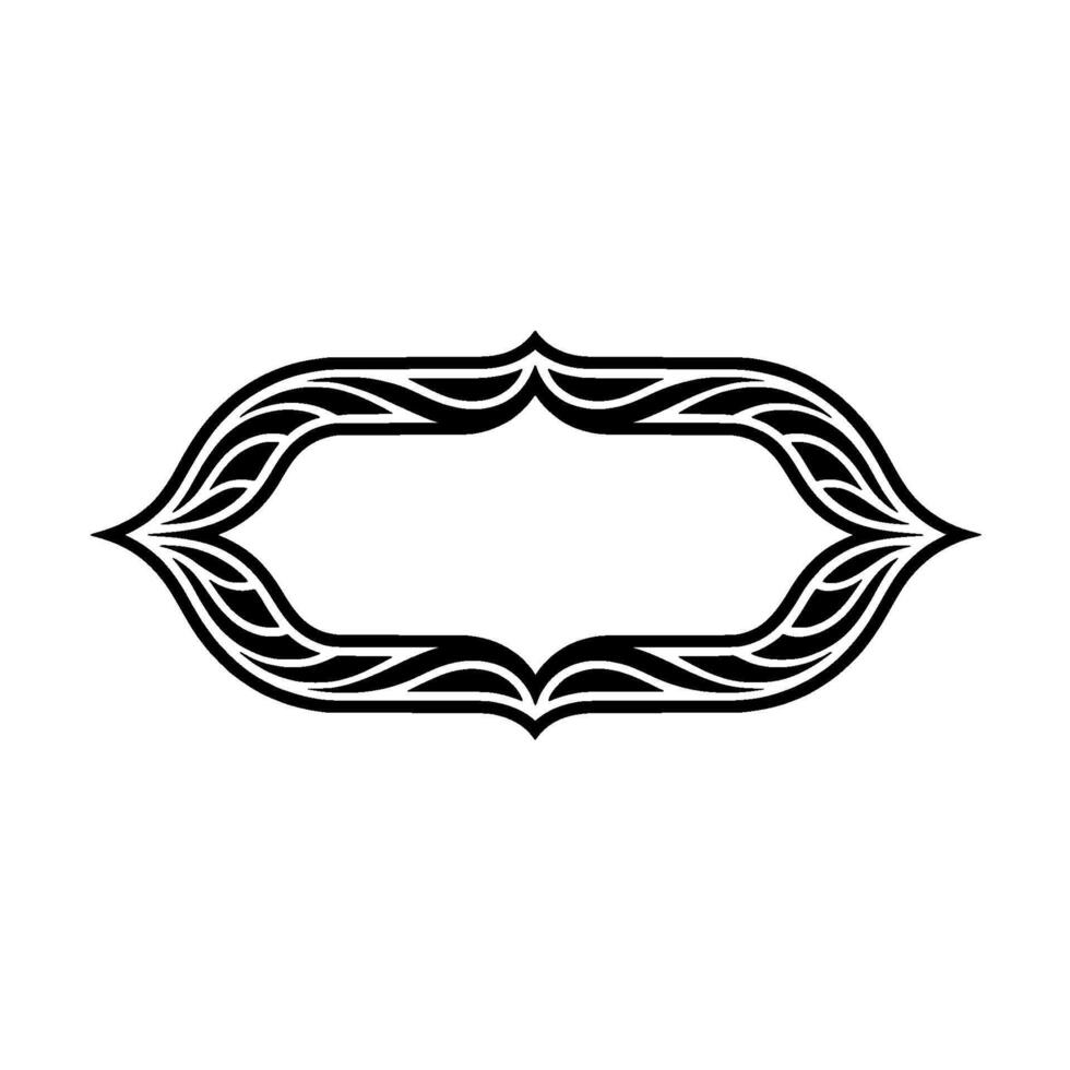 Intricate Tribal Frame, Minimalist, Ornament vector