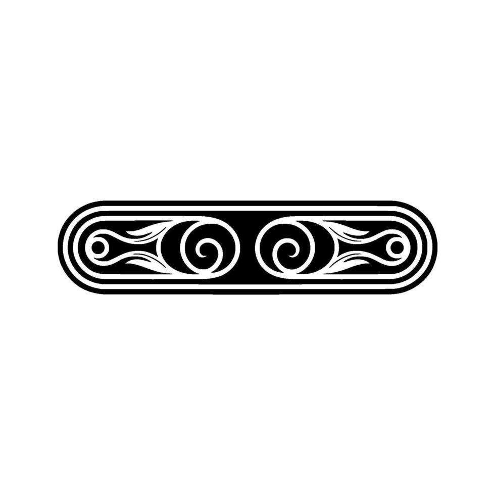 Intricate Swirl Ornament, Minimalist , Elegant Border vector