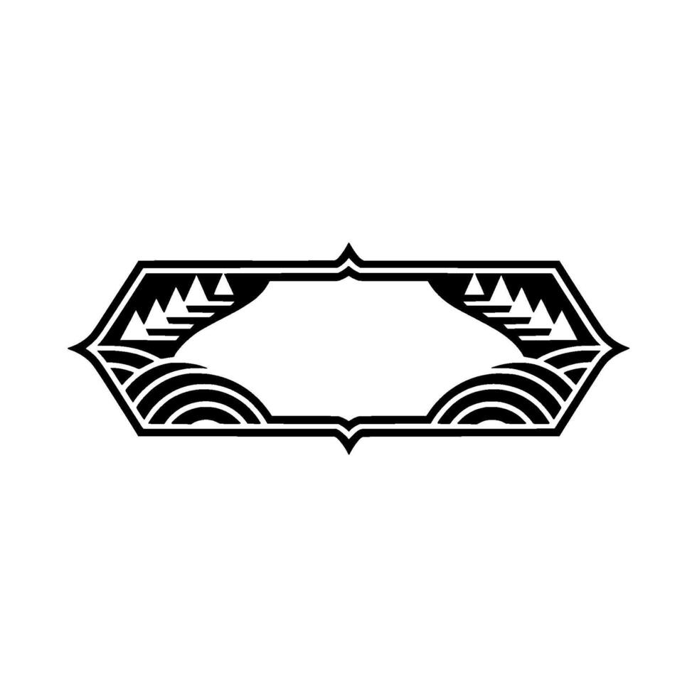 Art Deco Geometric Frame, Elegant Ornamentation, Ornament vector