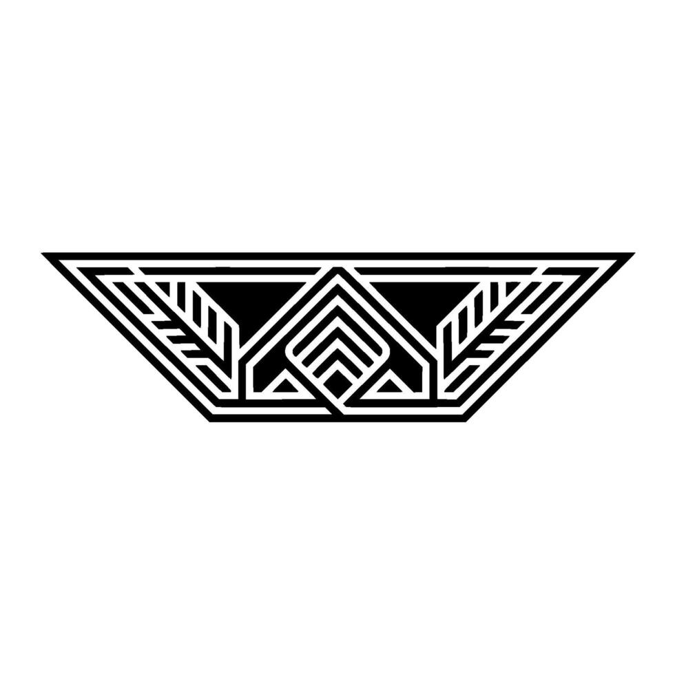 Geometric Deco Leaf Motif, Minimalist vector
