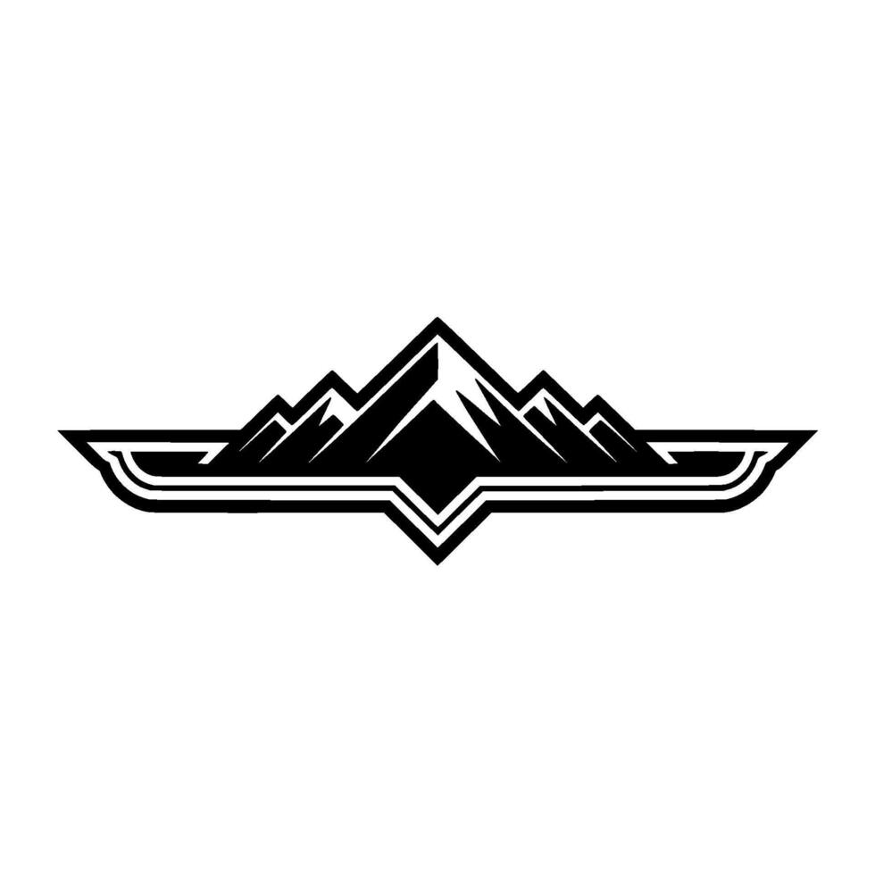 Geometric Mountain Crest, Bold Emblem vector