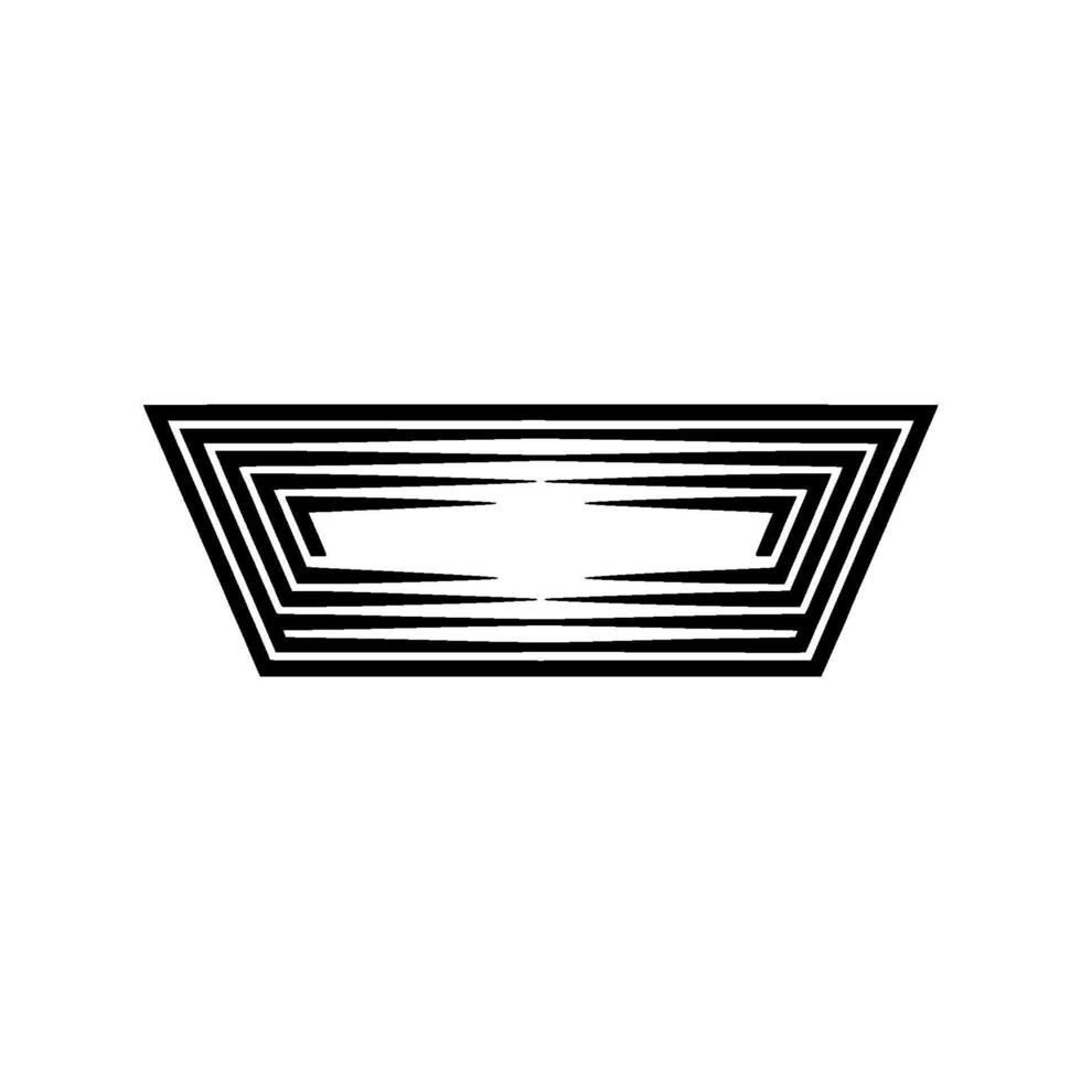 Geometric Illusion, Layered Lines, Minimalist vector