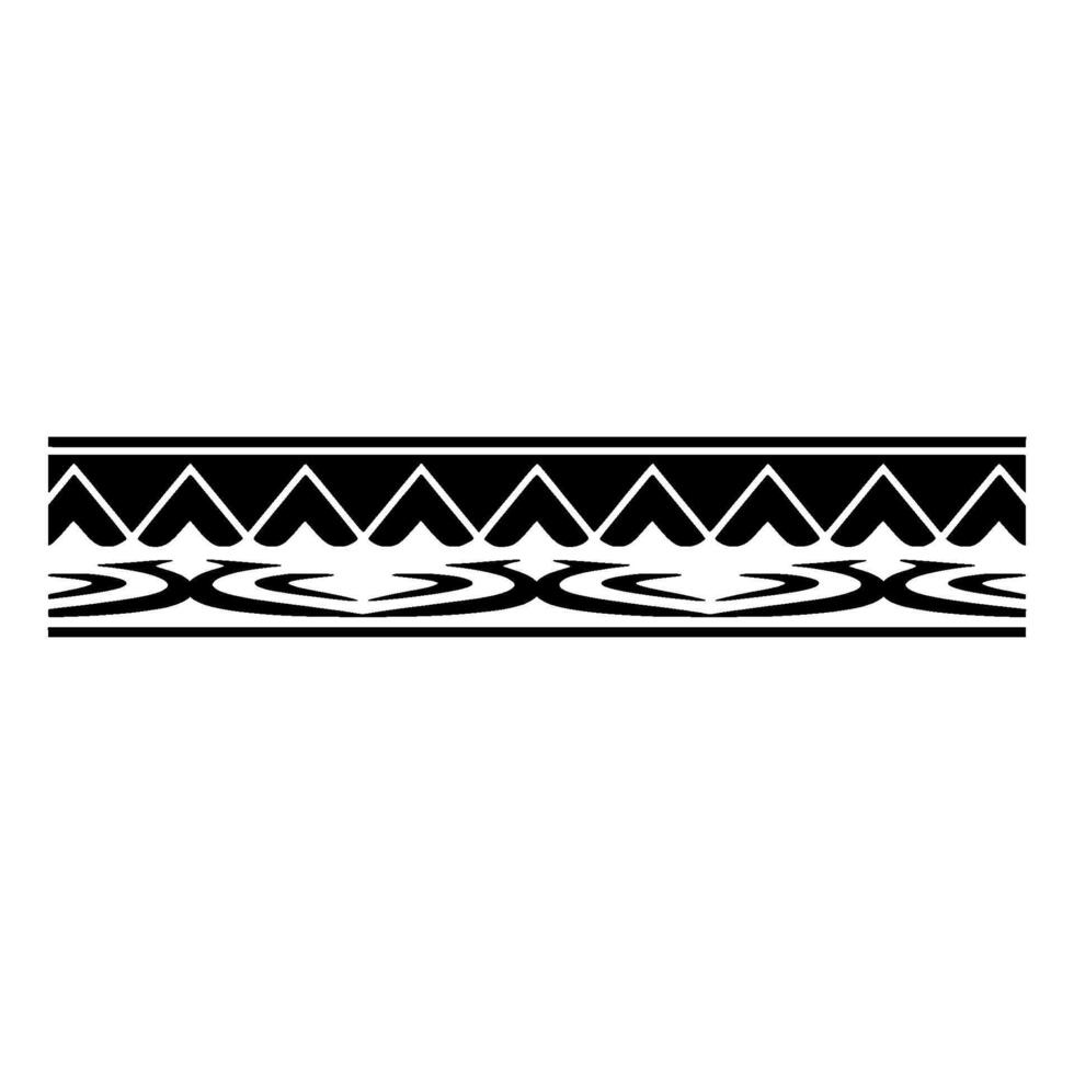 Geometric Tribal Border, Minimalist , Black White - Monochrome vector