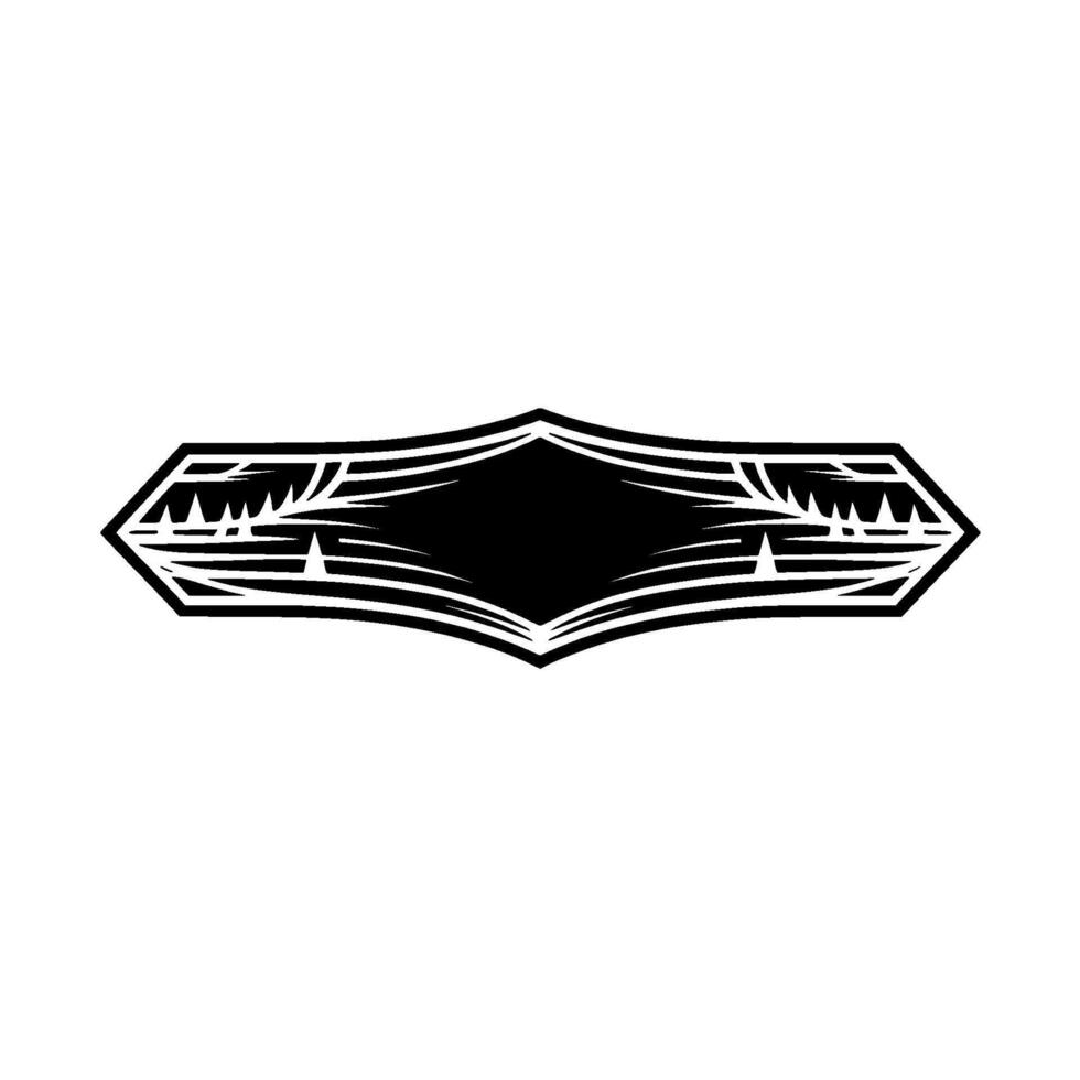 Geometric Palm Crest Emblem, Vintage Style vector