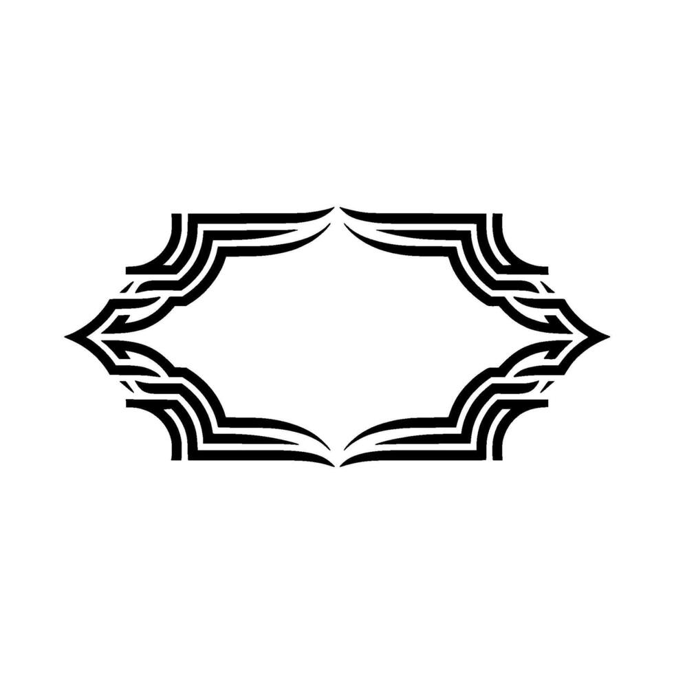 Geometric Tribal Frame, Minimalist , Negative Space vector