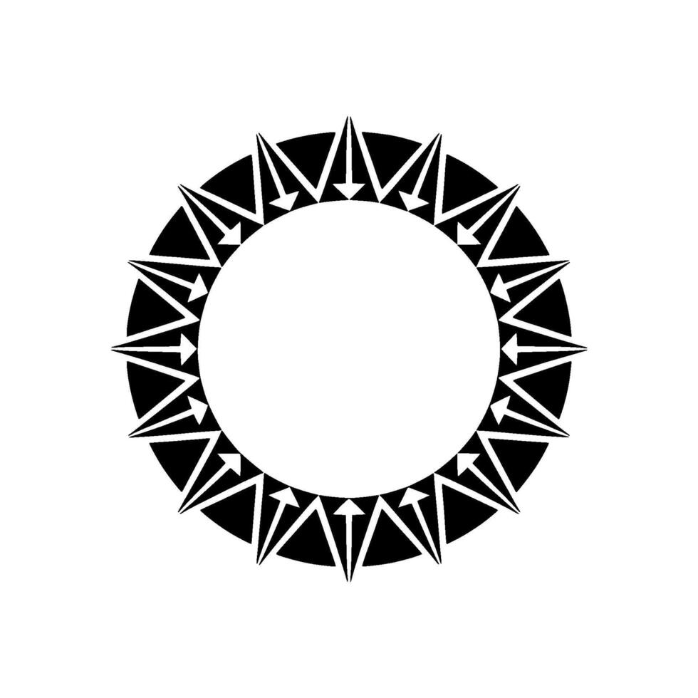 Geometric Arrow Circle, Minimalist , Circular Motif, Arrows vector