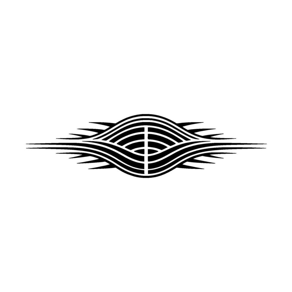 Abstract Wave Symbol, Dynamic Energy, Minimalist vector