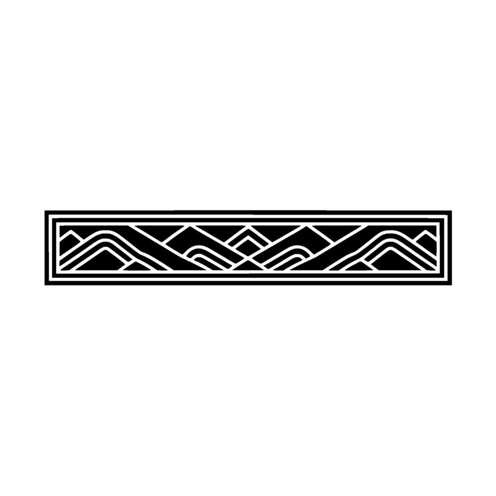 Geometric Wave Border, Art Deco Style - Abstract vector