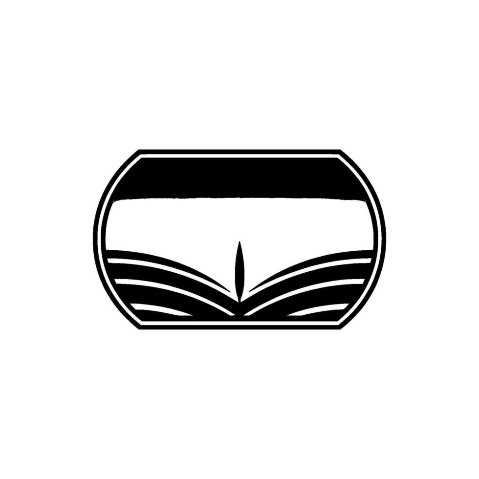 Geometric Horizon, Minimalist Landscape Emblem vector