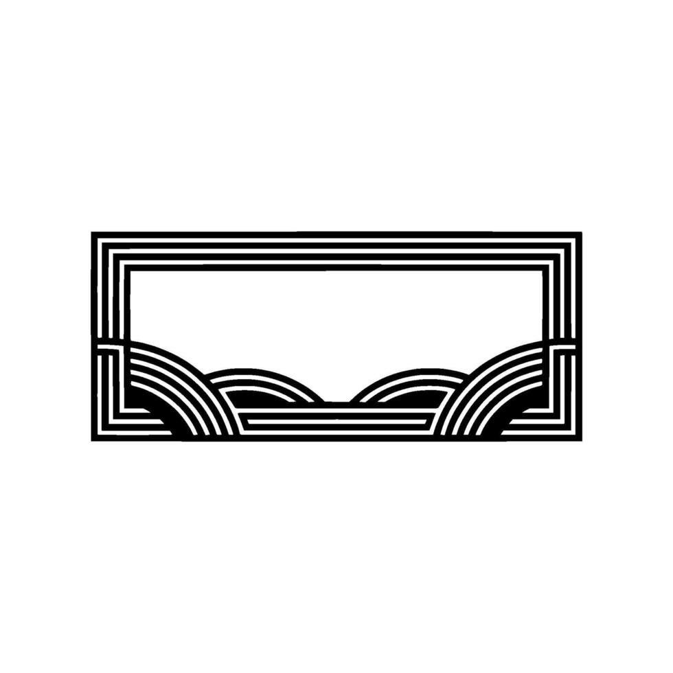 Geometric Horizon Minimalist Landscape Illustration vector
