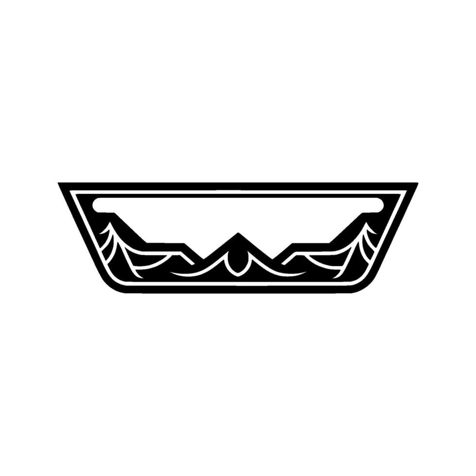 Geometric Mountain Silhouette, Minimalist Emblem, Serene Landscape vector