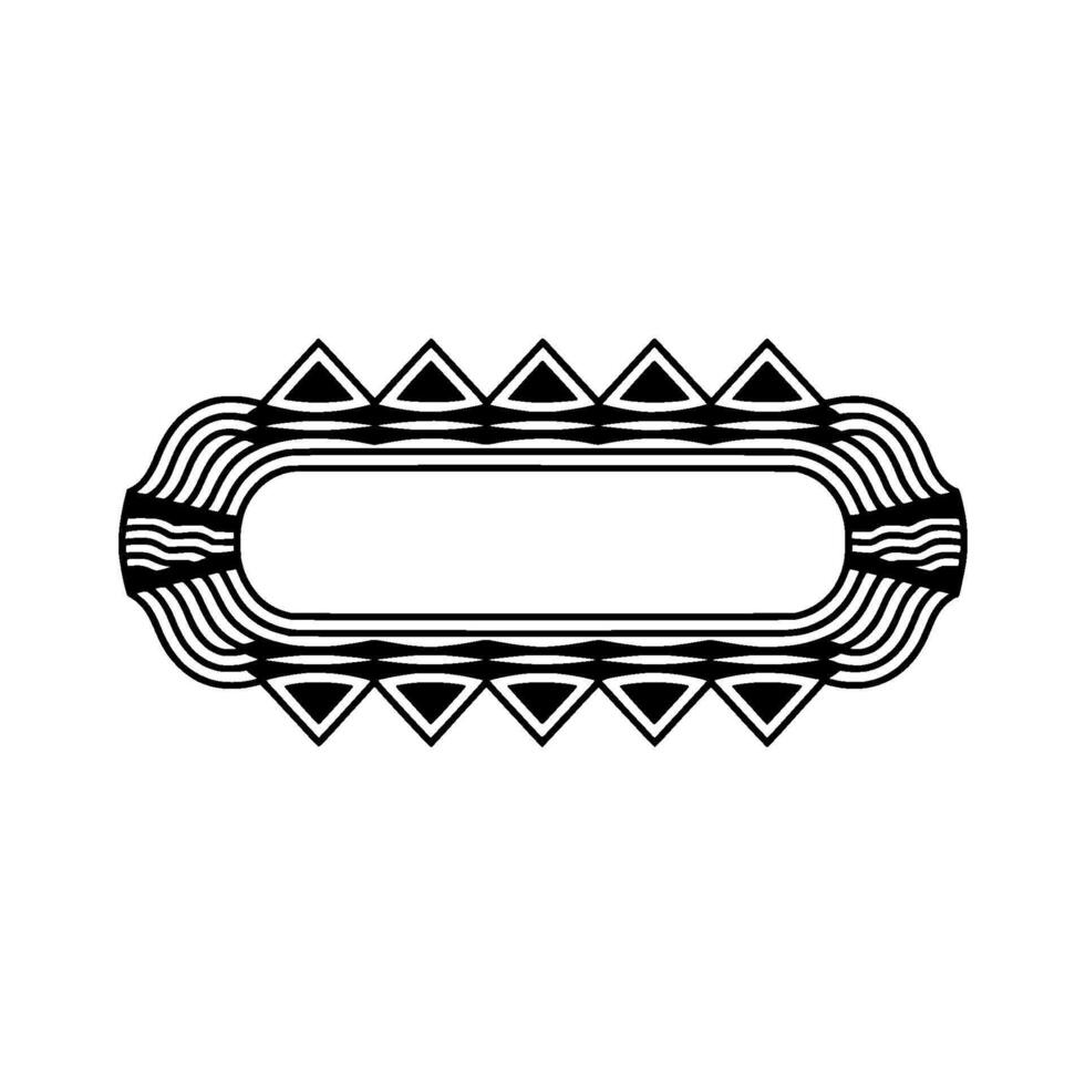 Geometric Deco Border, Minimalist , Elegant Outline vector