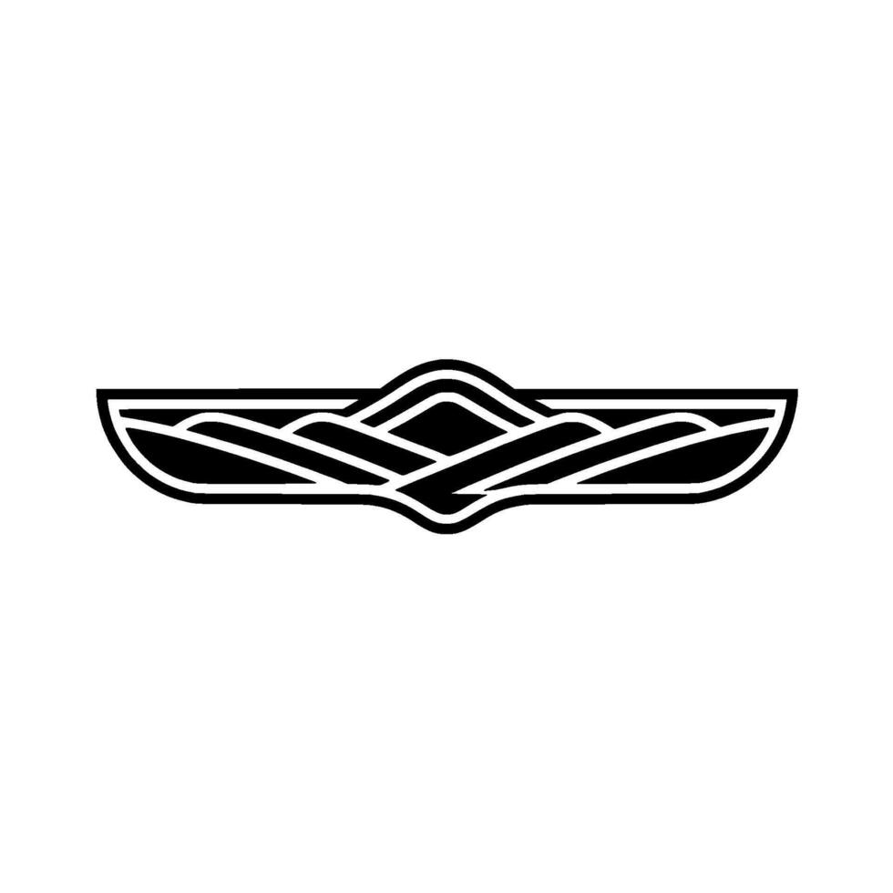 Geometric Mountain Crest, Minimalist Emblem, Abstract vector