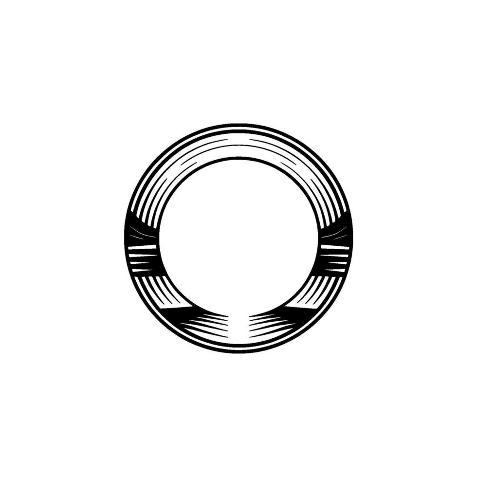 Minimalist Circular Emblem, Geometric , Modern vector