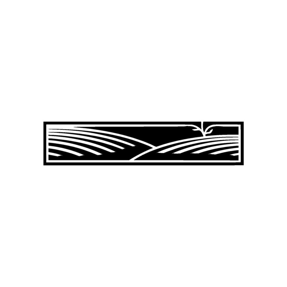 Minimalist Landscape Emblem, Serene Horizon - Calm vector