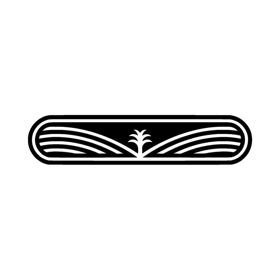 Stylized Palm Silhouette, Minimalist Emblem, Vintage vector
