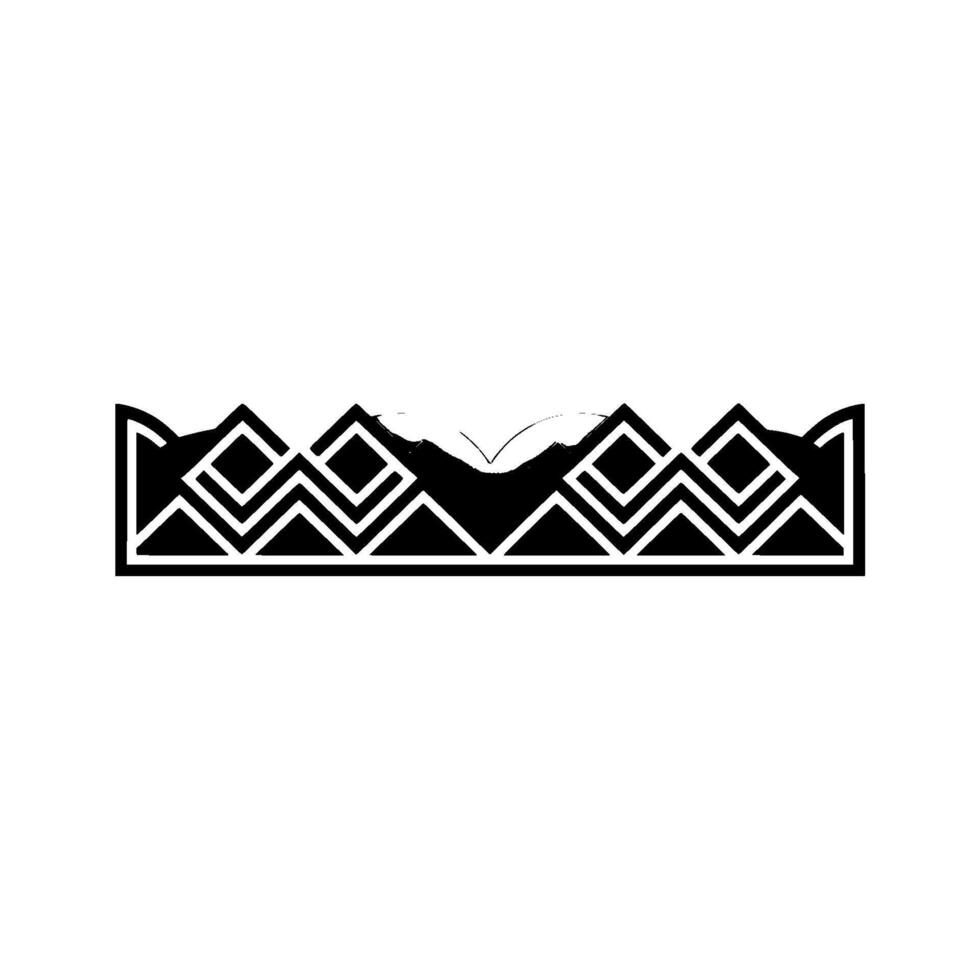 Geometric Crown, Modern Abstract, Minimalist , Black Grey vector