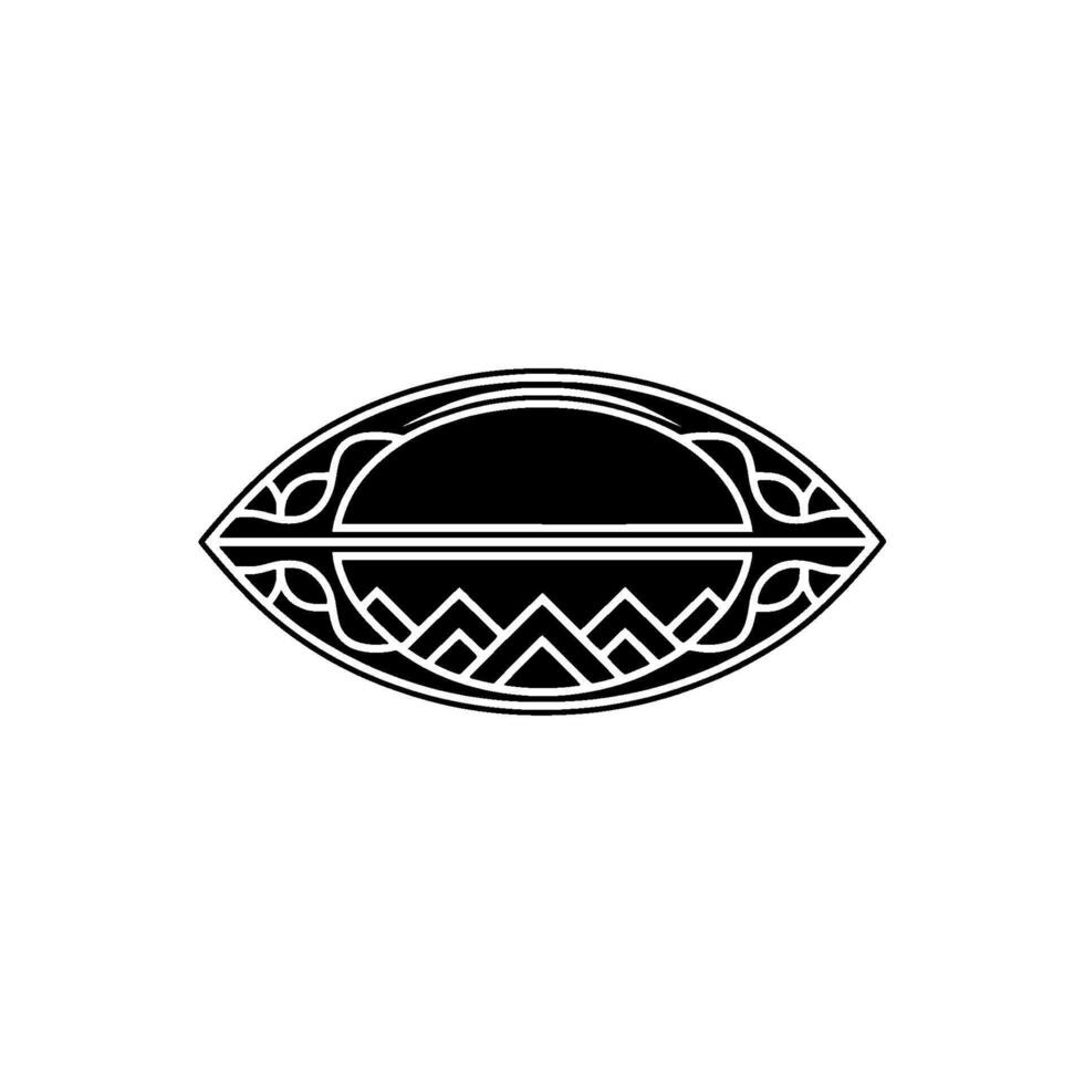 Geometric Eye Emblem, Vintage Style, Minimalist vector