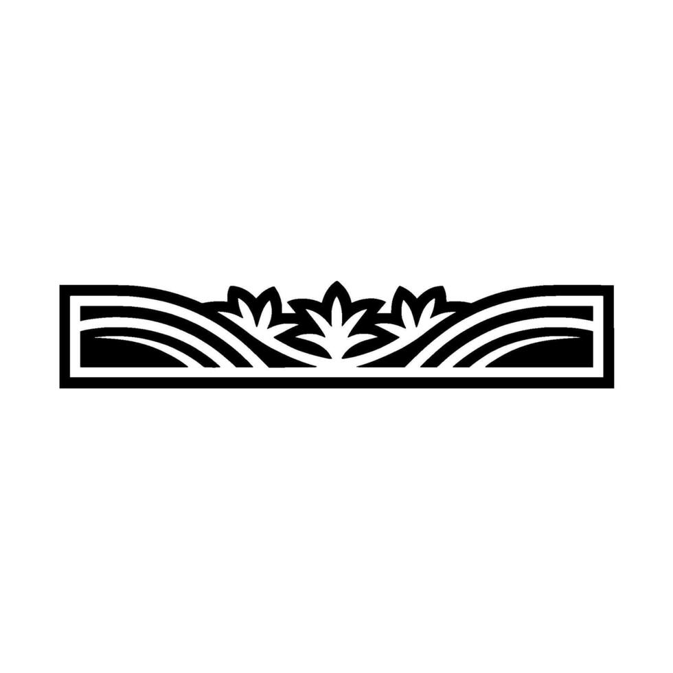 Minimalist Landscape Border, Geometric vector
