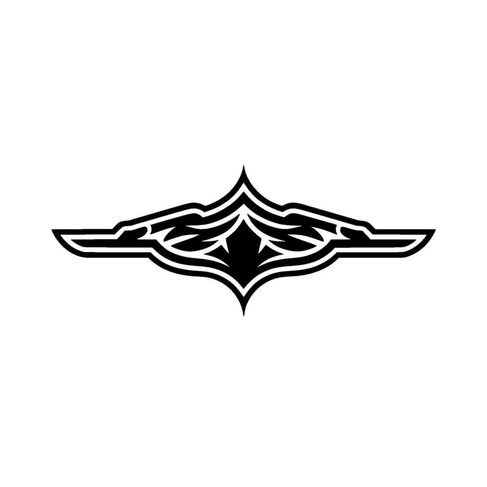 Geometric Tribal Crest, Abstract Mountain Silhouette vector