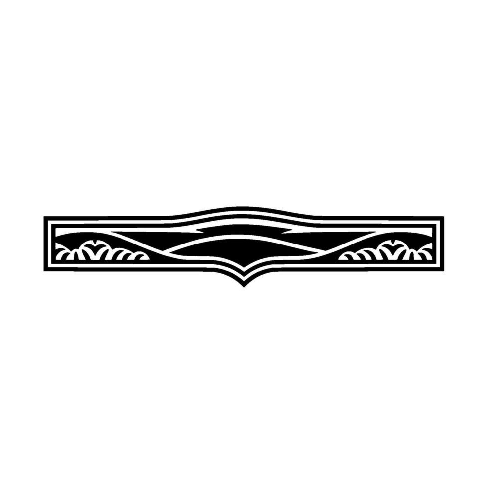 Art Deco Wave Border, Elegant Element, Landscape vector