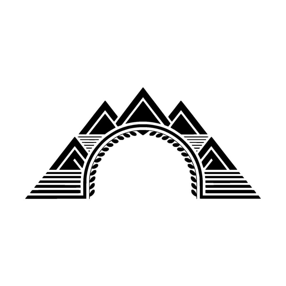 Geometric Sunrise Portal, Minimalist vector