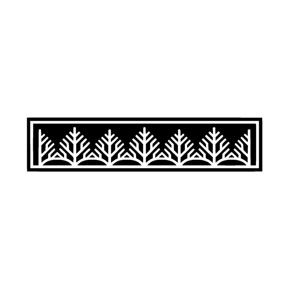 Geometric Forest Border, Minimalist vector