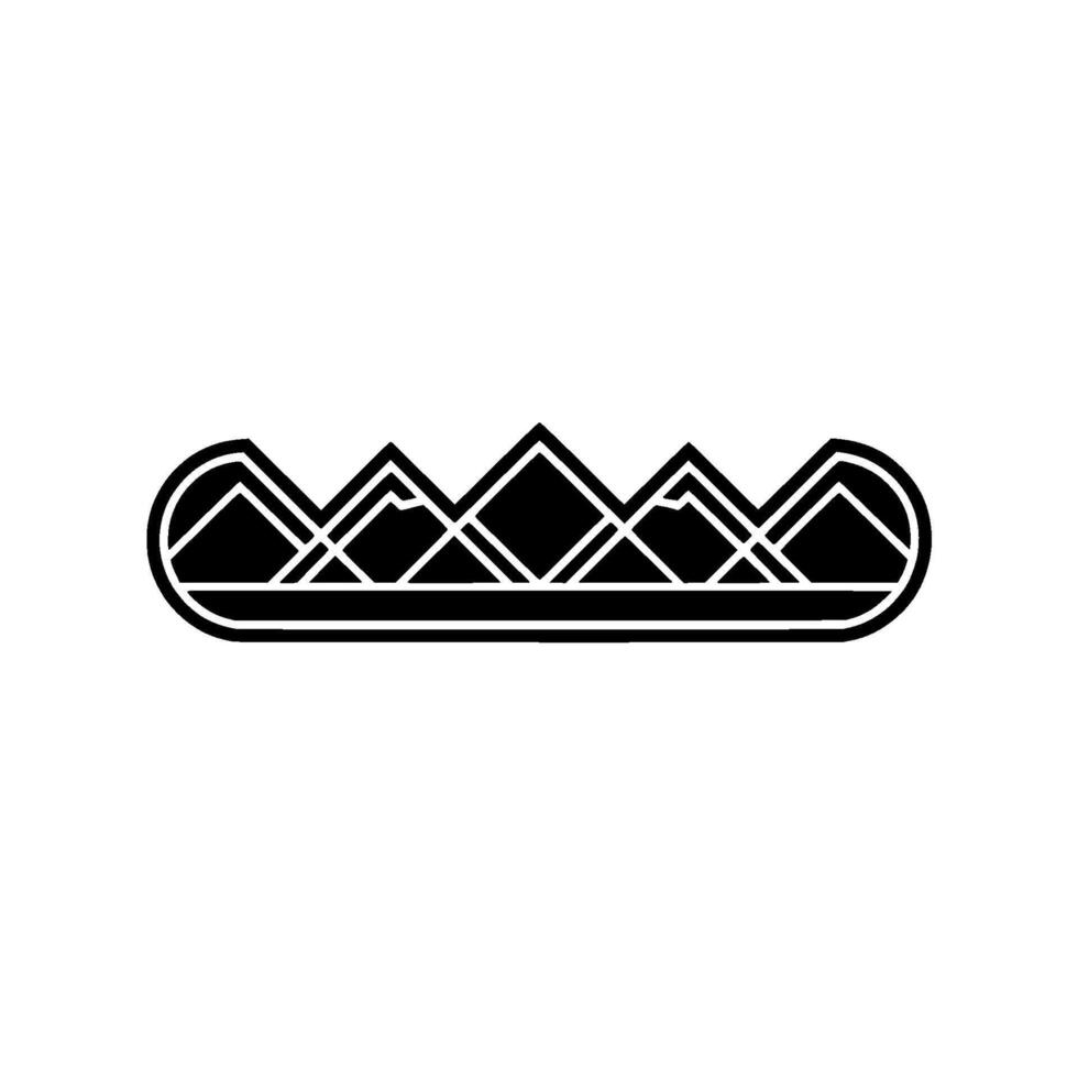 Geometric Mountain Silhouette, Minimalist vector
