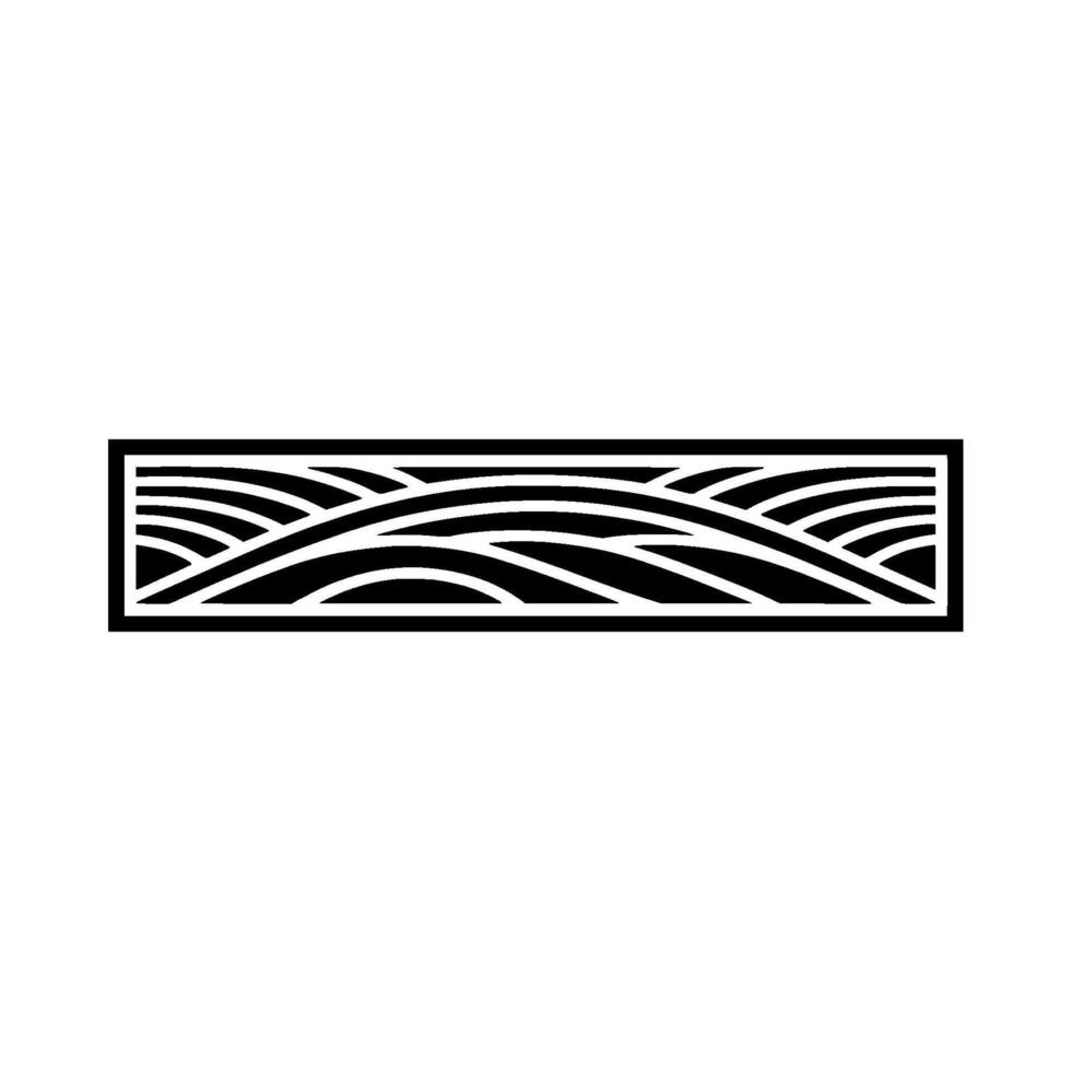 Abstract Landscape Emblem, Minimalist Horizon vector