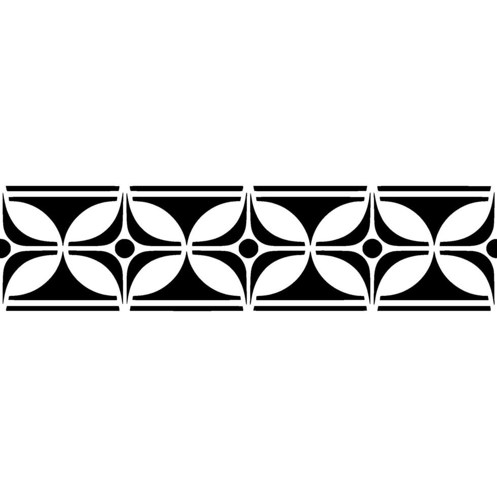 Geometric Border, Art Deco Motif, Elegant vector