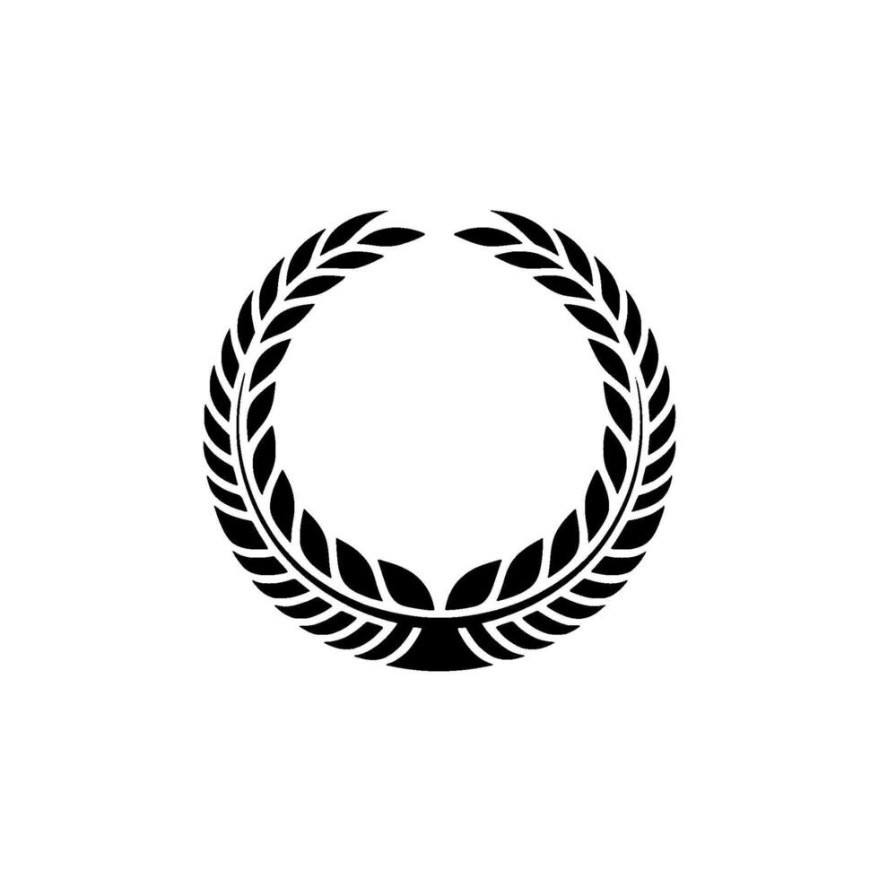 Elegant Laurel Wreath, Minimalist, Emblem vector