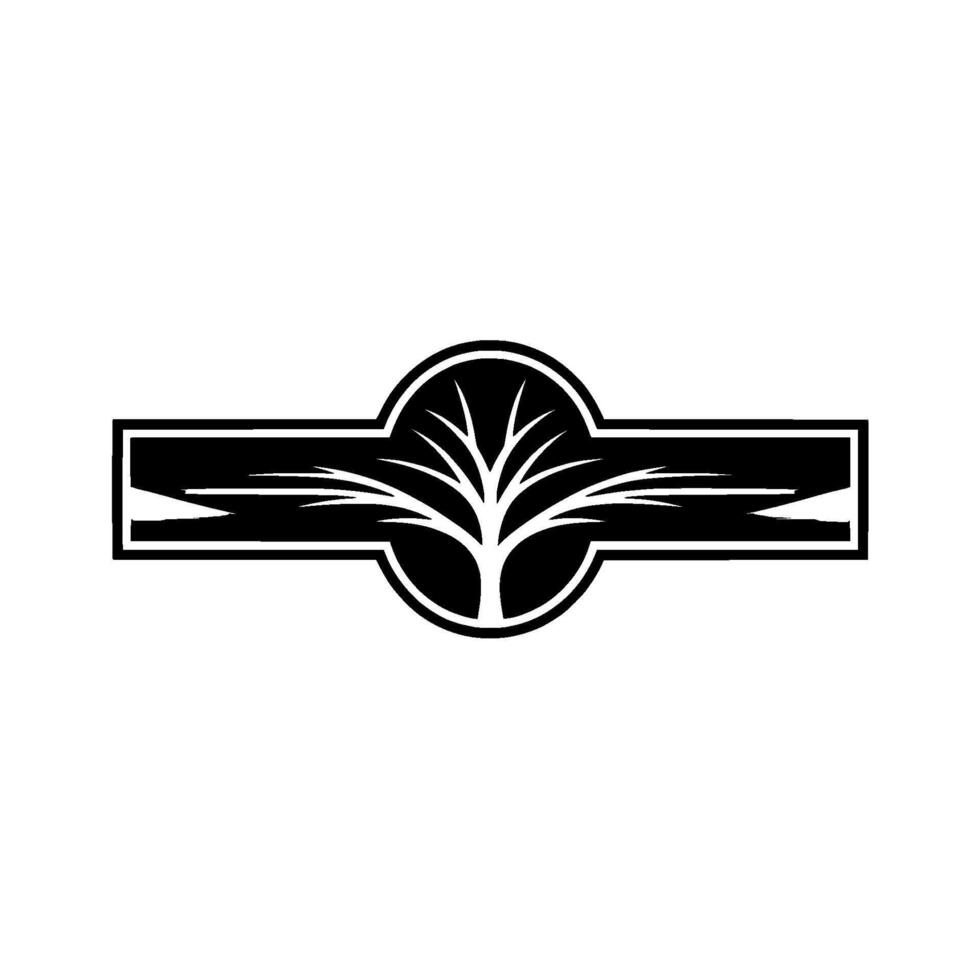 Stylized Tree Emblem, Modern Growth, Corporate Identity vector
